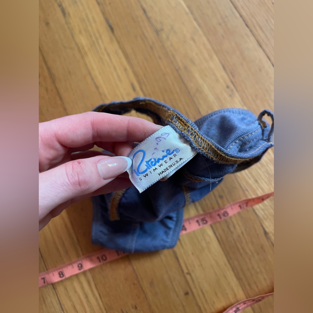 90s Vintage Ritchie Swimwear Faux Denim Swimsuit - Picture 11 of 15